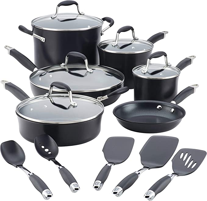 Anolon Nouvelle Copper Hard Anodized Nonstick Cookware Set