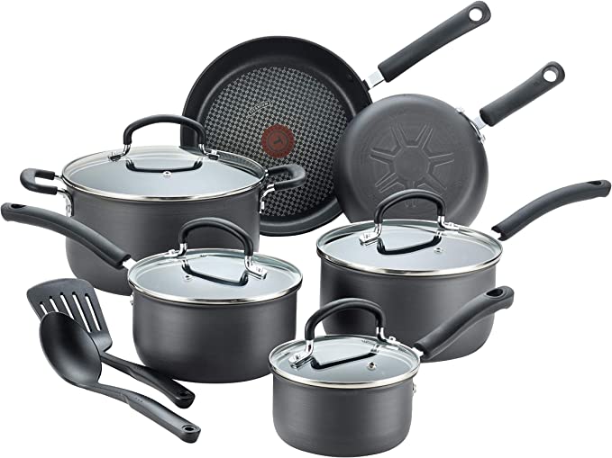 T-Fal Ultimate Hard Anodized Nonstick Cookware Set 12 Piece Pots and Pans